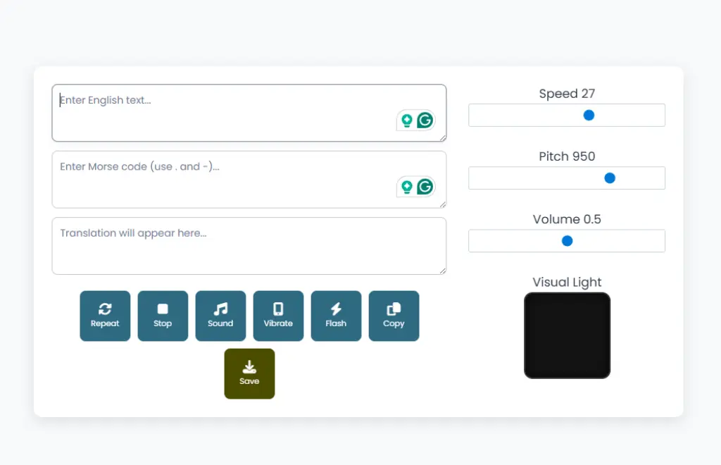 Preview of our morse code tool