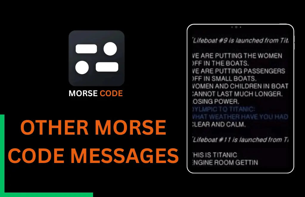 Titanic Morse code transcript